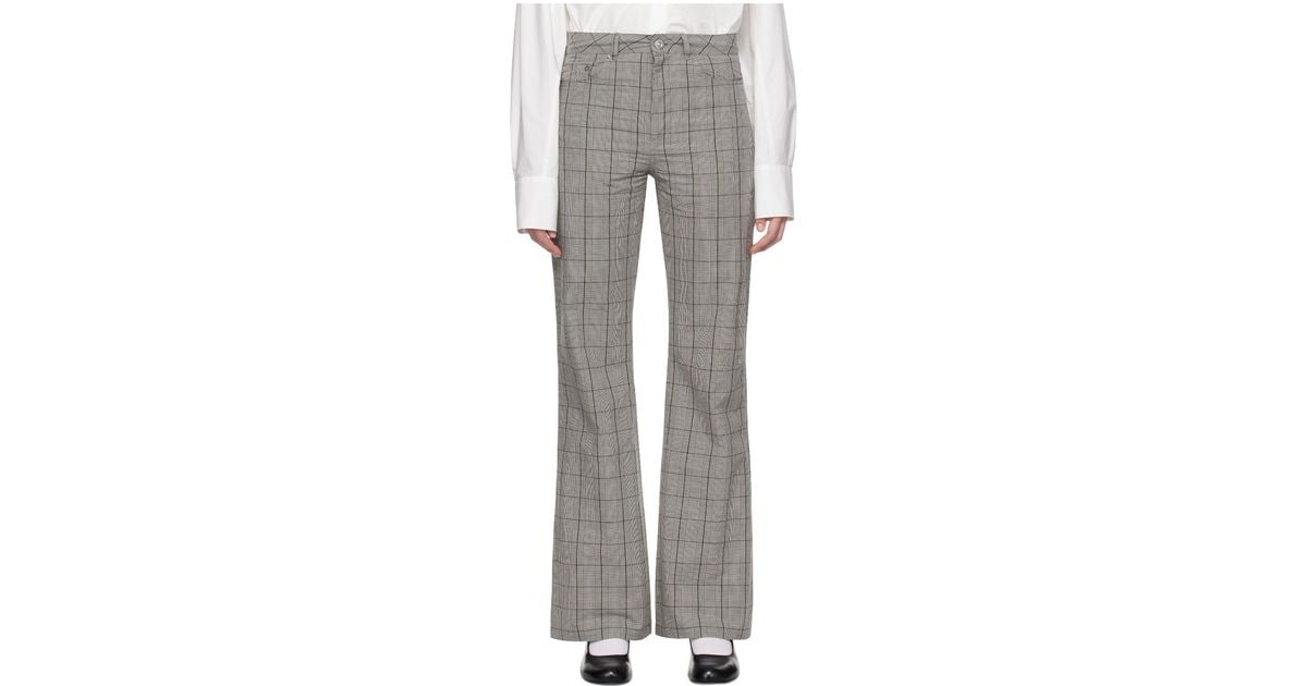Our Legacy Plaid Pants In Gray Lyst 