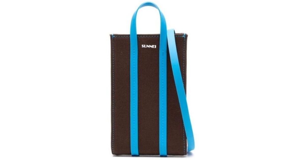 Sunnei Micro Parallelepipedo Tote Bag in Blue for Men | Lyst