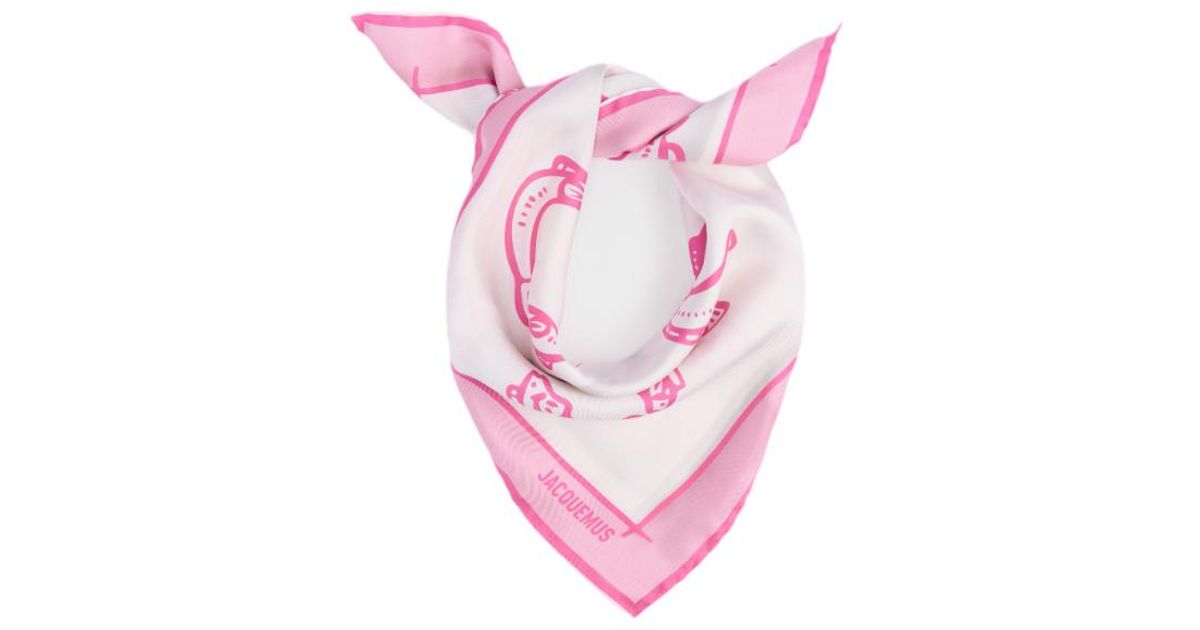 Jacquemus The Pesco Bandana in Pink | Lyst