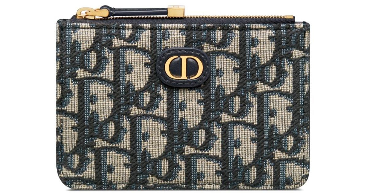 Dior 30 Montaigne Marigold Zipped Card Holder in Gray | Lyst