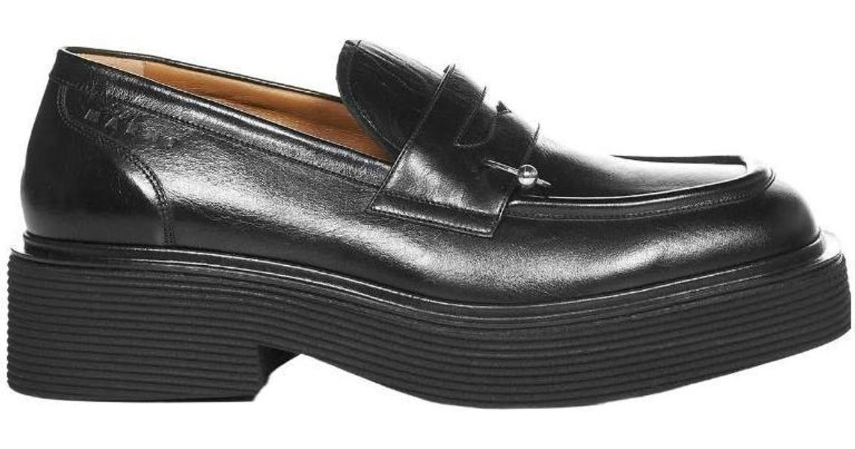 marni square toe loafers