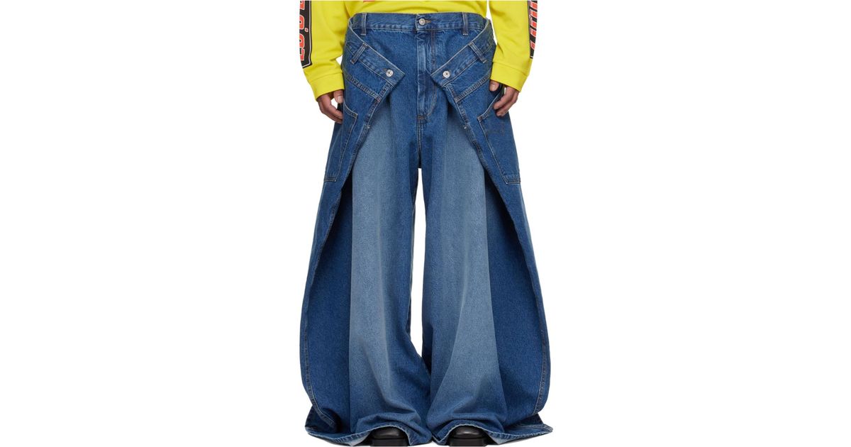 Lu'u Dan Maxi X Maxi X Maxi Belt Loop Jeans in Blue for Men | Lyst