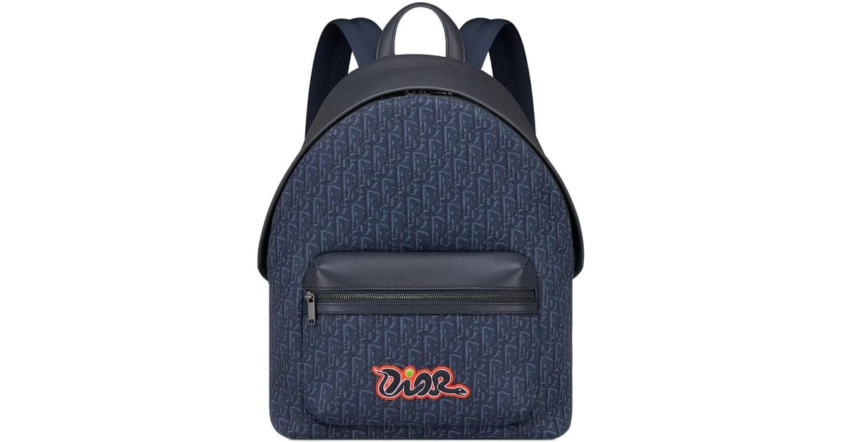 ディオール DIOR AND KAWS バックパック Rider 2.0 ジップ 黒 Rider 2.0 Zipped Backpack Black Dior Gravity Leather and