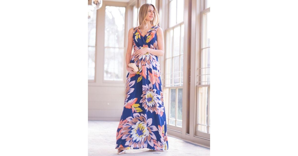 Seraphine Seasonal Blooms Maternity & Nursing Maxi Dress in White Lyst
