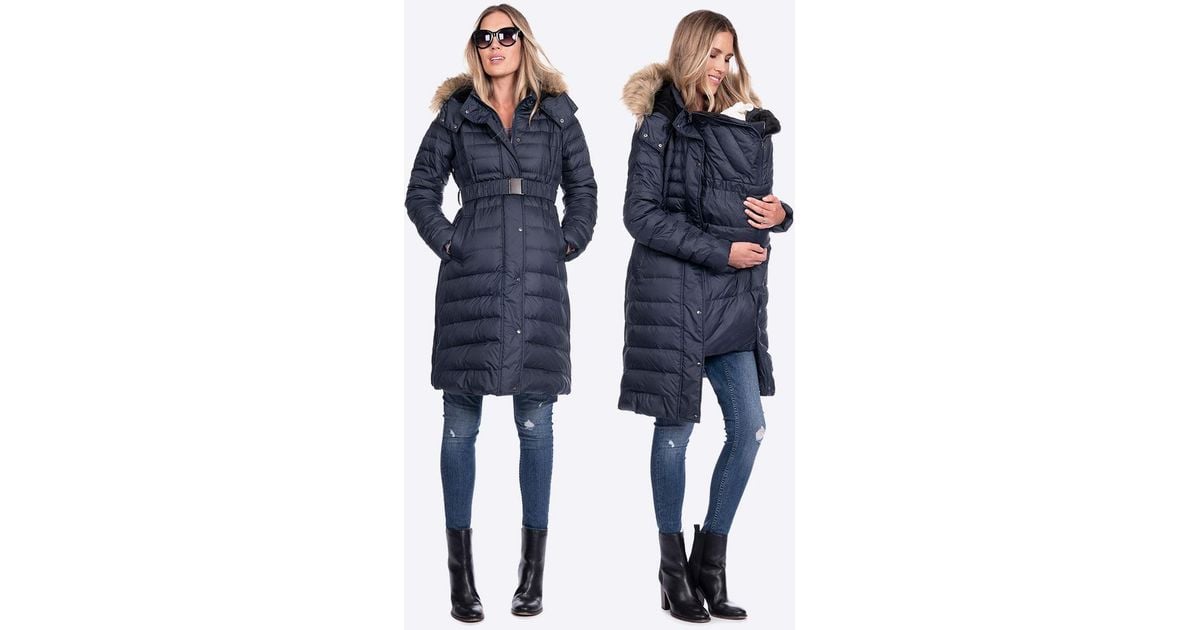 Seraphine Women/’s 3 in 1 Winter Maternity Parka Jacket Faux Fur Lined
