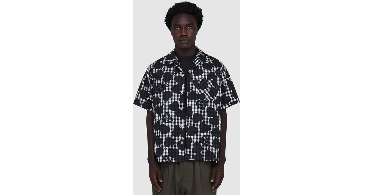Human Made Heart Gingham Check Shirt in Black for Men | Lyst UK
