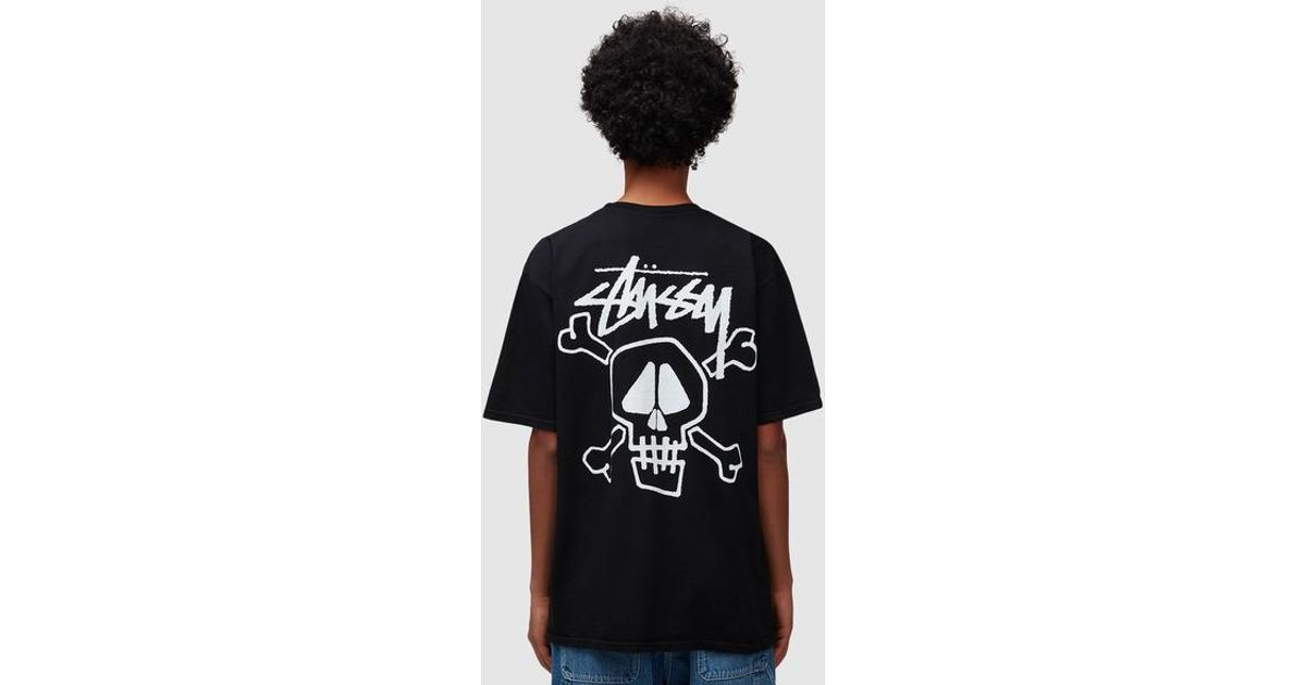 ★関税込★Stussy★Skull & Bones Pigment Dyed T-Shirt Black★ Stussy Skull And Bones Pigment Dyed T-shirt in Black for Men