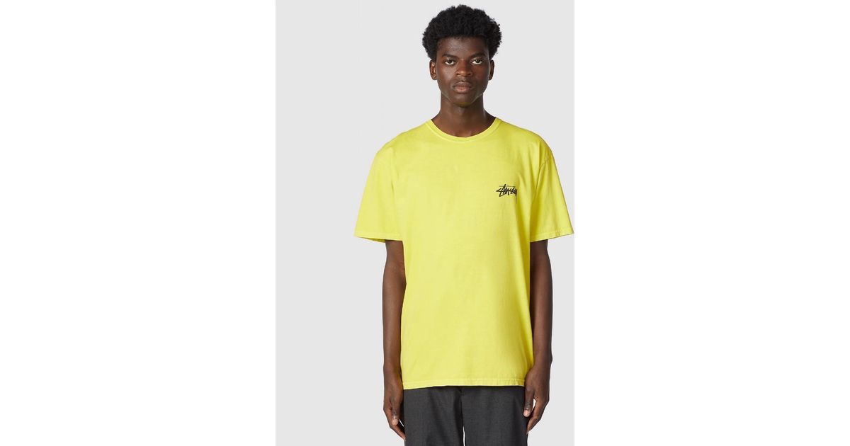 Stussy 8 Ball Pig Dyed T-shirt in Yellow for Men | Lyst