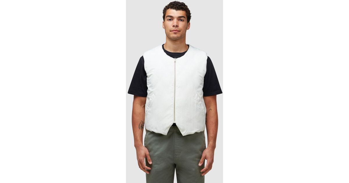 Stussy Reversible Quilted Vest in White for Men | Lyst