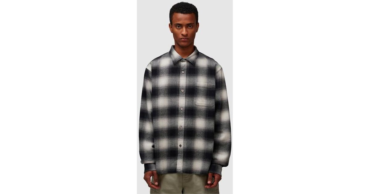 Stussy Bay Plaid Shirt in Gray for Men | Lyst