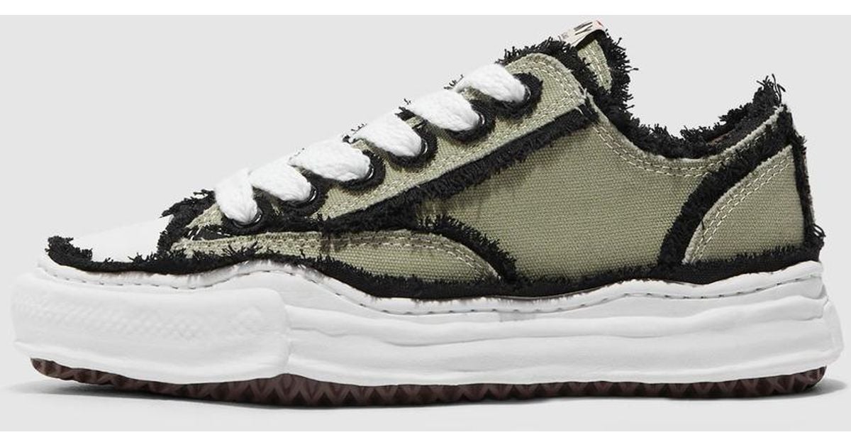 Maison Mihara Yasuhiro Peterson Low Contrast Trim Sneaker in Green