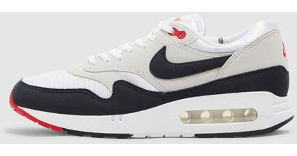 Nike Air Max 1 86 Sneakers Dark Obsidian University Red in White