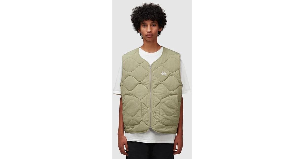 Stussy Recycled Nylon Liner Vest in Green for Men | Lyst Stussy Recycled Nylon Liner Vest in Green for Men | Lyst