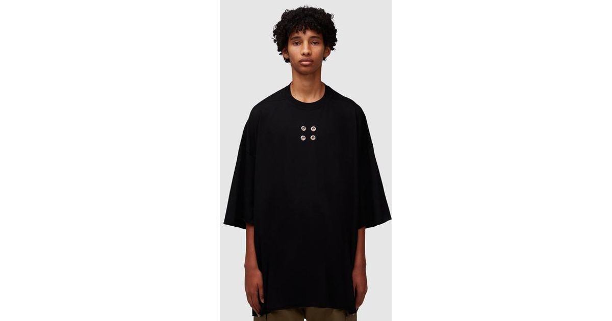 Rick Owens Tommy Eyelet T-shirt in Black for Men | Lyst