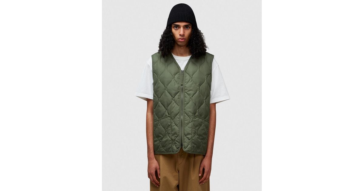 Taion Military V-Neck Down Gilet Vest in Green for Men | Lyst UK