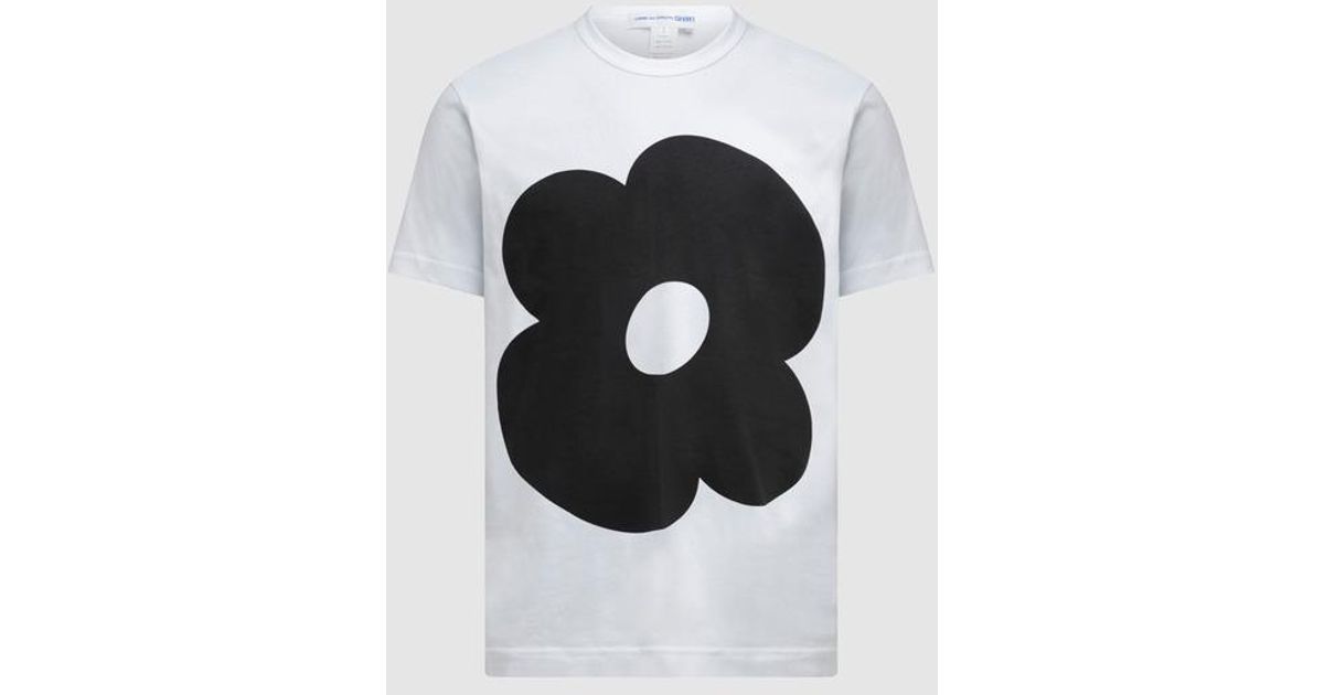 Comme des Garçons Flower T-shirt in White for Men | Lyst