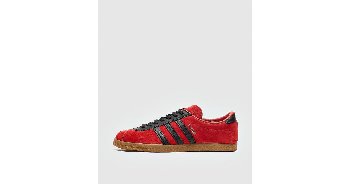 Red adidas cheap london trainers