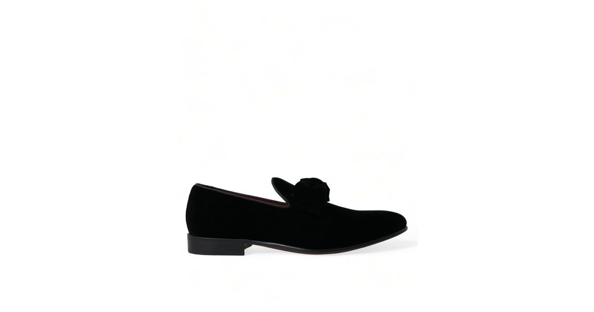 Dolce & Gabbana Blue Logo Cotton Loafers Formal Dress Shoes main image 0