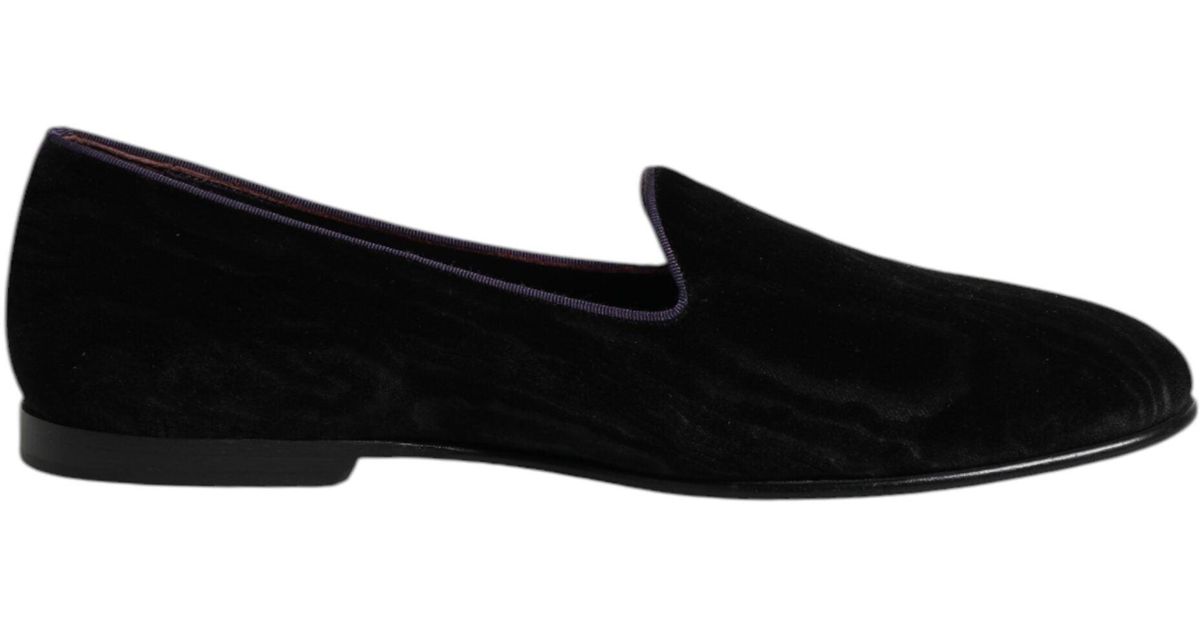 Dolce & Gabbana Black Dg Crown Embroidery Loafers Slip On  display picture 3