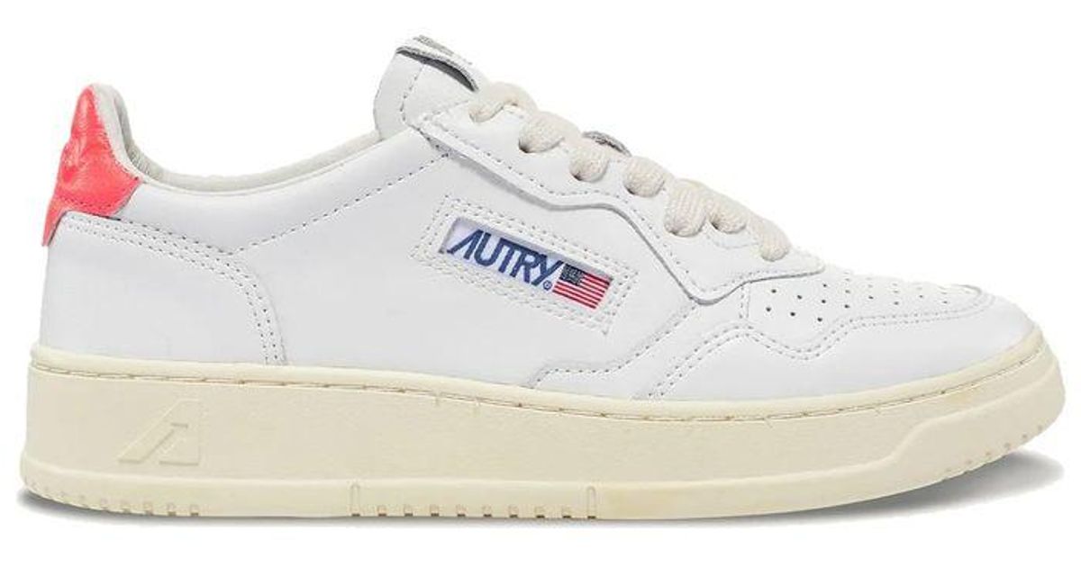 Autry White Leather Low Top Sneakers