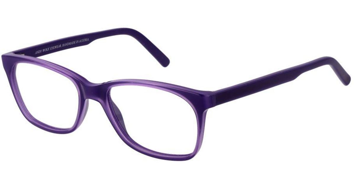 Andy Wolf Purple Acetate Glasses  (Frames) Andy Wolf 4601 Oversized Eyeglasses | EyeOns.com main image 2
