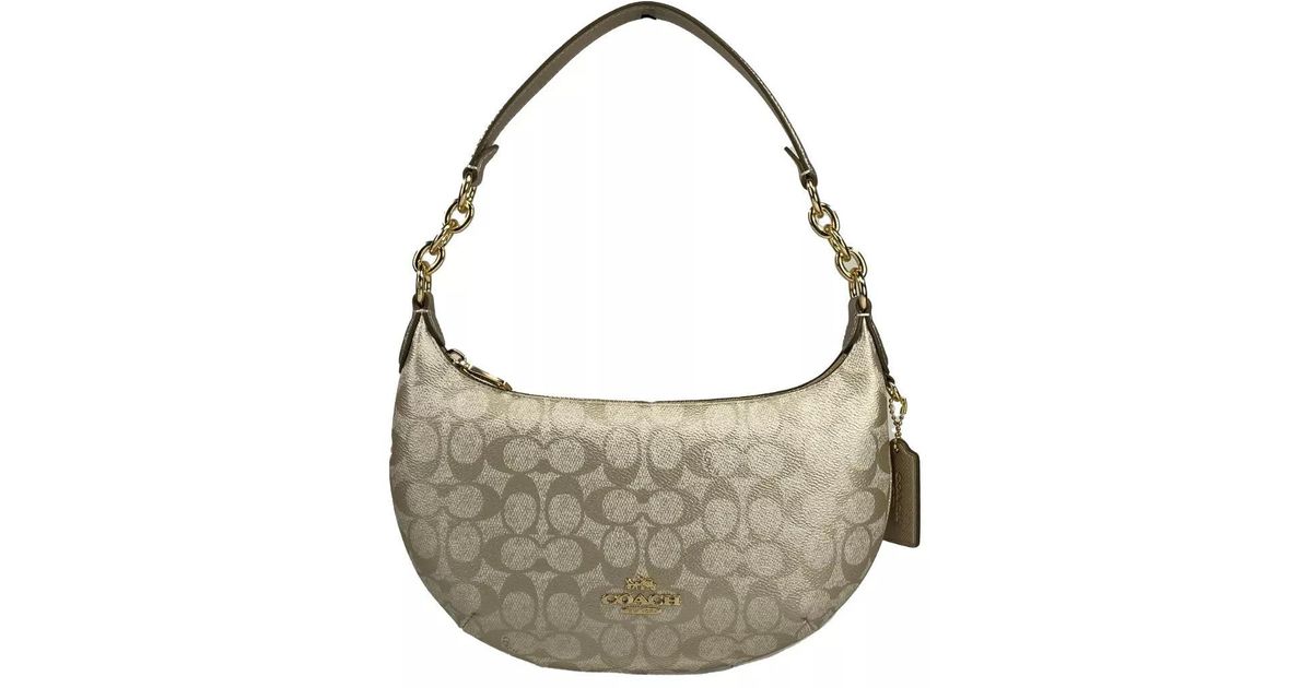 バッグ Coach Signature satin bag champagne gold COACH Payton Signature Pvc Leather Shoulder Bag Champagne Gold in