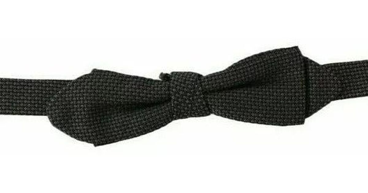 Dolce & Gabbana Gray Silk Bowtie