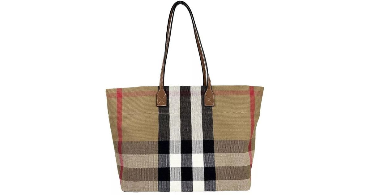 Burberry Medium London Check Tote Bag Purse Checkered in