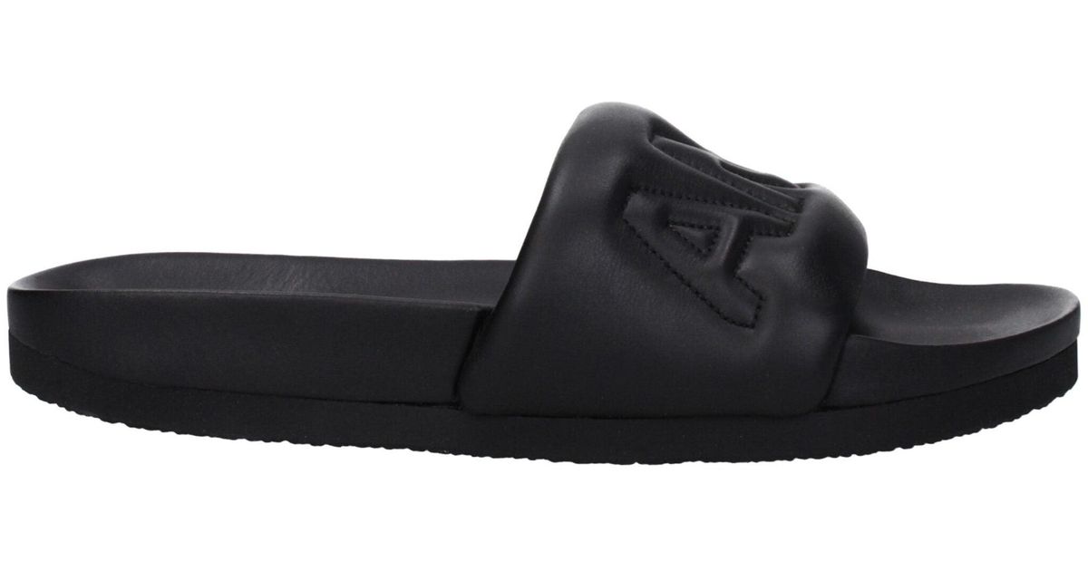 Ambush Leather Slipper in Black for Men | Lyst
