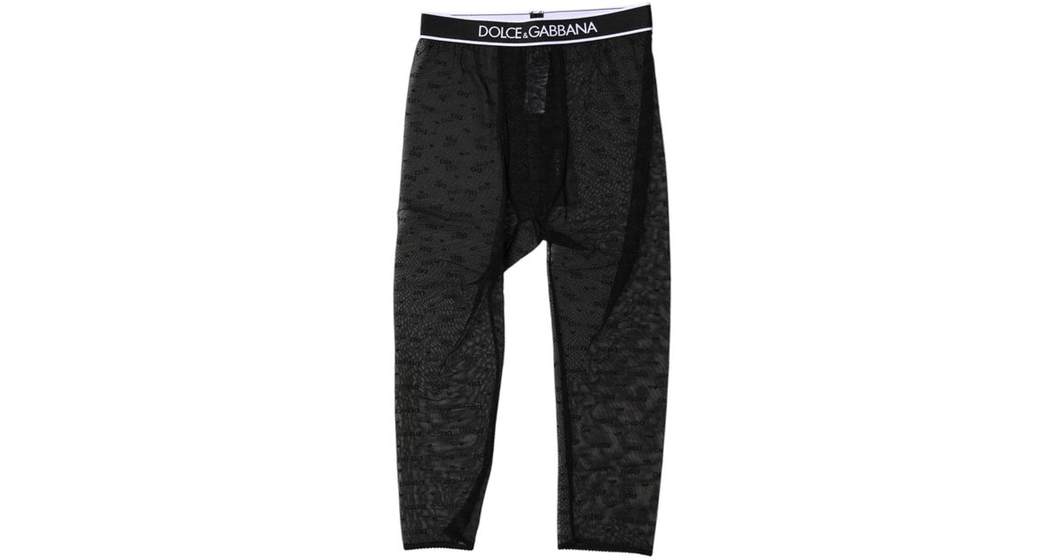 Dolce & Gabbana Red Nylon DG Logo Slim Leggings Pants main image 0