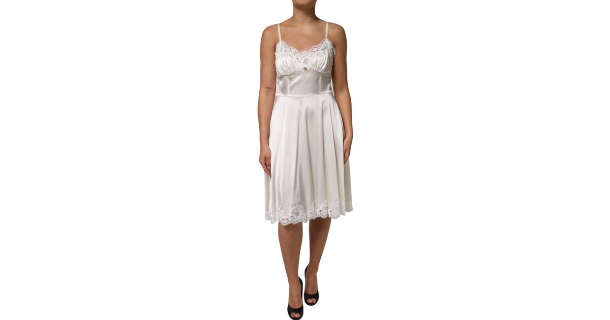 chinese dress ladies The Gwendolyn Dress in White Chantilly Lace 00 / White Chantilly Lace main image 1