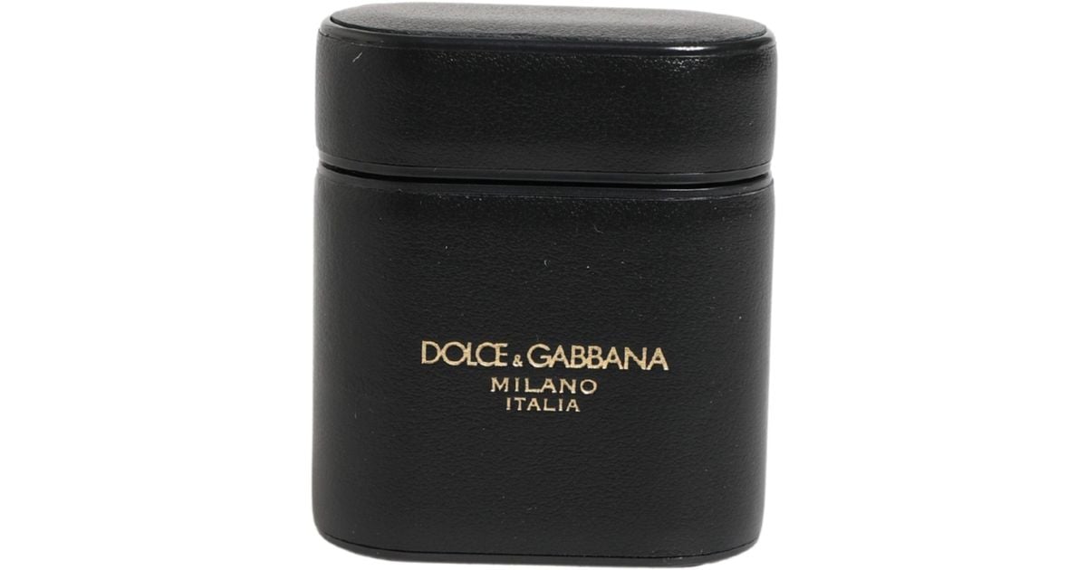 Dolce & Gabbana Yellow DG Logo Plaque Cover Gold Chain Airpods Case main image 0
