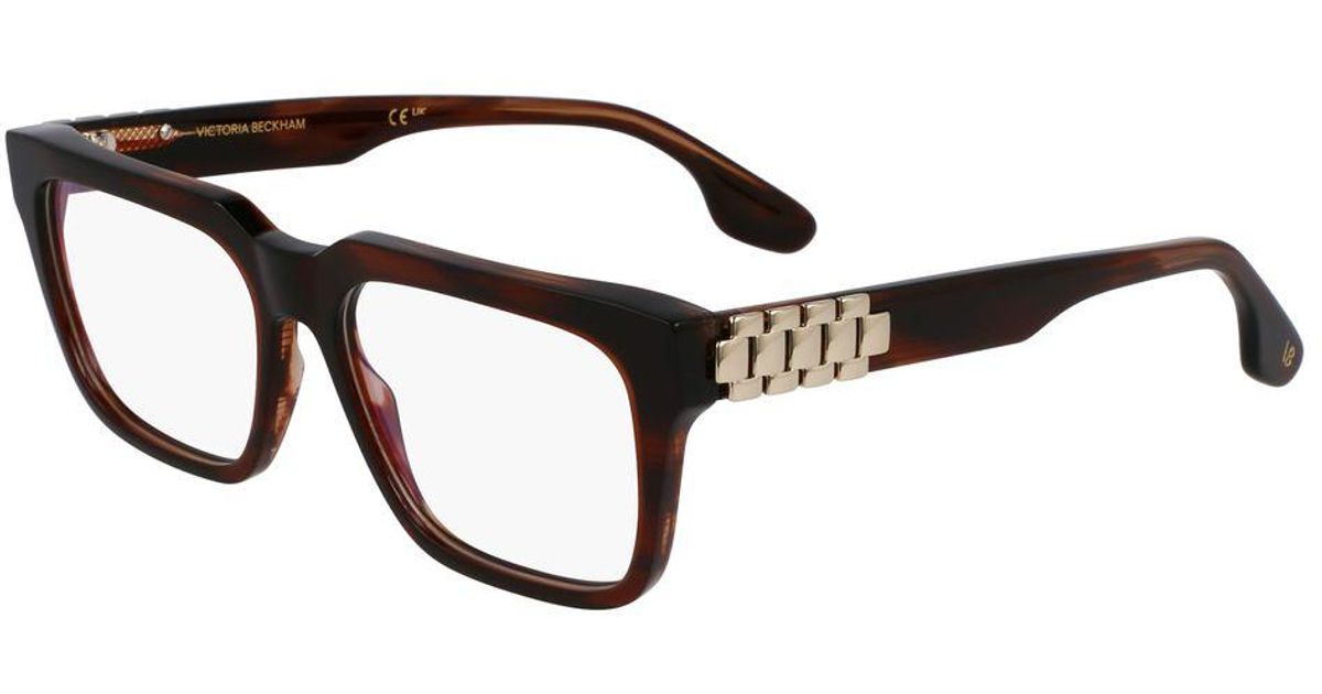 Victoria Beckham Brown Metal Glasses (Frames)