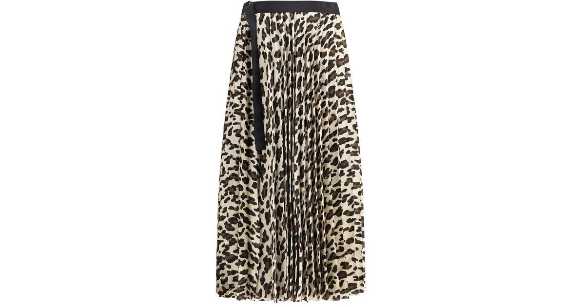 国内より1WEEK【sacai】Leopard Print Skirt Sacai Leopard Print Skirt in Black | Lyst