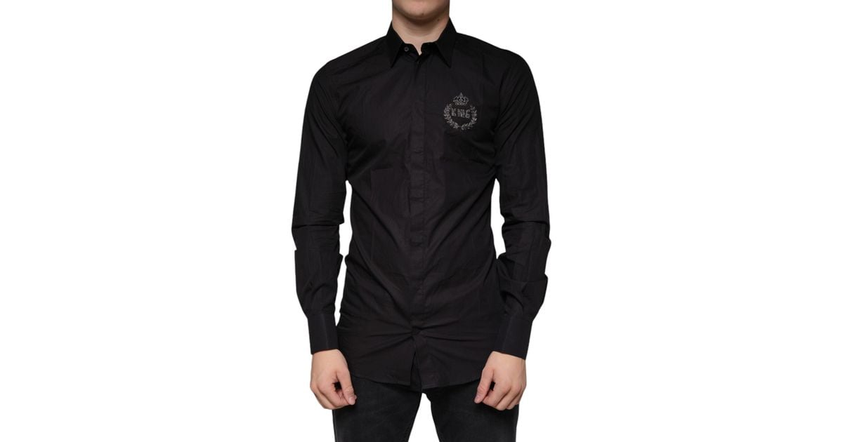 Dolce & Gabbana Black DG King Crown Cotton Crew Neck T-shirt main image 1