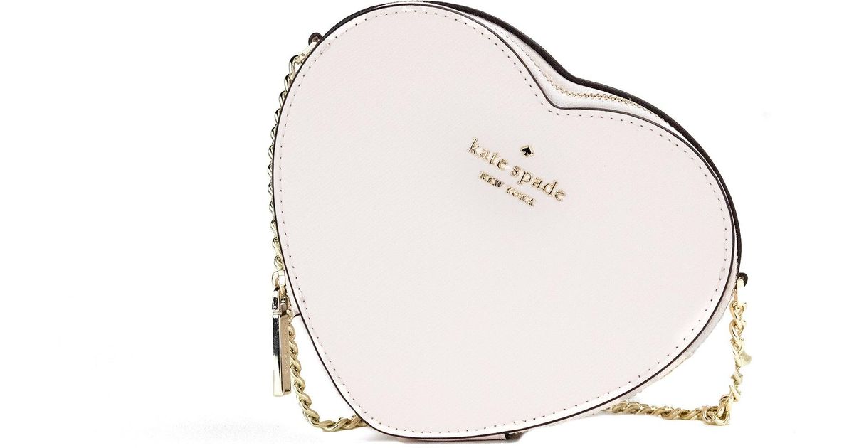 Kate Spade Love Shack Light Rose Mini Leather Chain Heart Crossbody