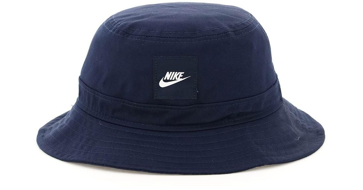 Nike Cotton Futura Core Bucket Hat in Blue for Men | Lyst UK