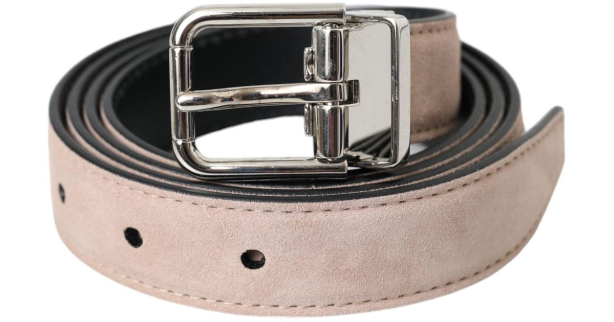 Dolce & Gabbana Black Classic Leather Silver Metal Buckle Belt main image 1