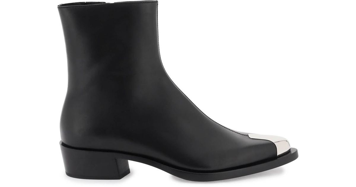 alexander mcqueen black ankle boots