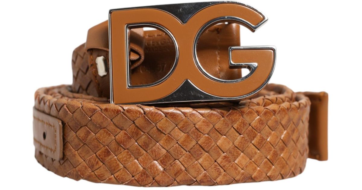 Dolce & Gabbana Men Black Classic Leather Metal Buckle Belt