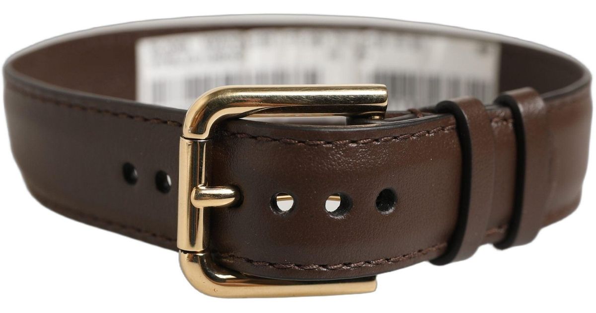 Dolce & Gabbana Calfskin Leather Buckle Belt Strap Bracelet 