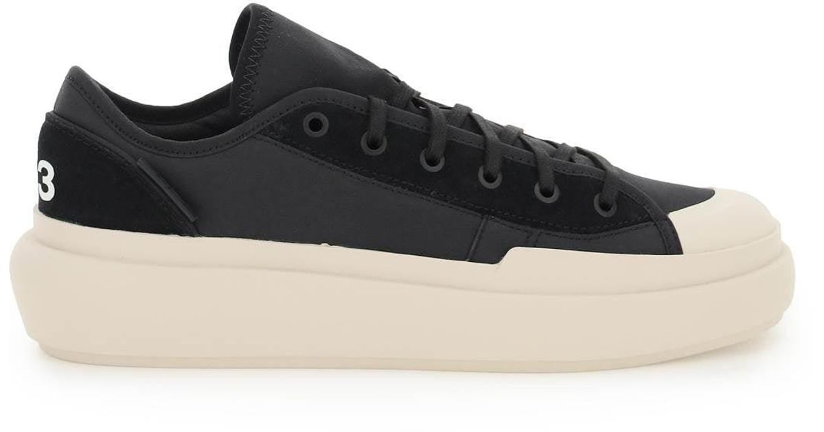 Y-3 Suede Ajatu Court Low Sneakers in Black for Men - Lyst
