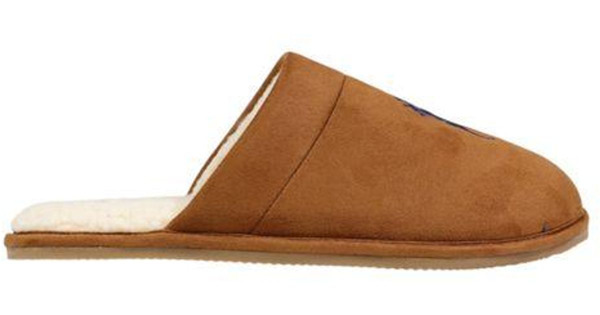 Ralph Lauren Brown Textile Men\'s Slippers Leather Flip-Flop | Ralph Lauren main image 2
