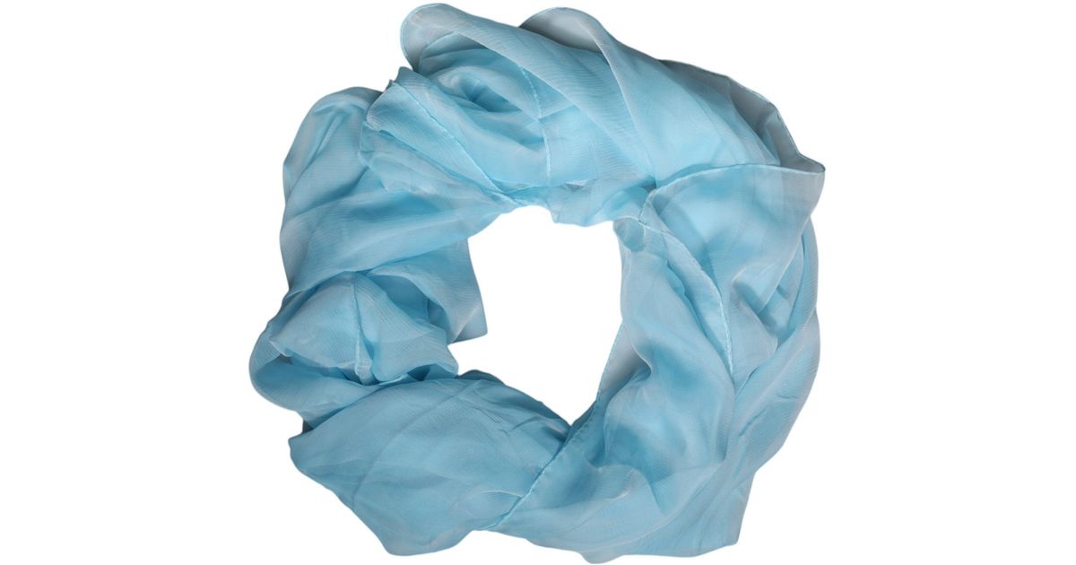 Dolce & Gabbana Blue Silk Stole Neck Wrap Shawl Men  Scarf main image 1