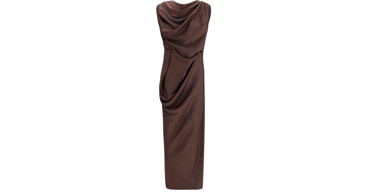 Vivienne Westwood Brown Polyester Cocktail Dress Lyst UK