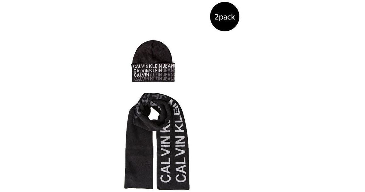 Calvin Klein Cotton Scarf in Black for Men Lyst