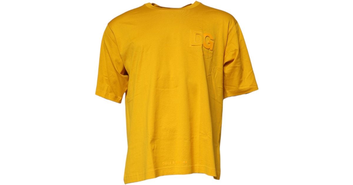 Dolce & Gabbana Red Cotton Crew Neck Short Sleeve Tee T-shirt
