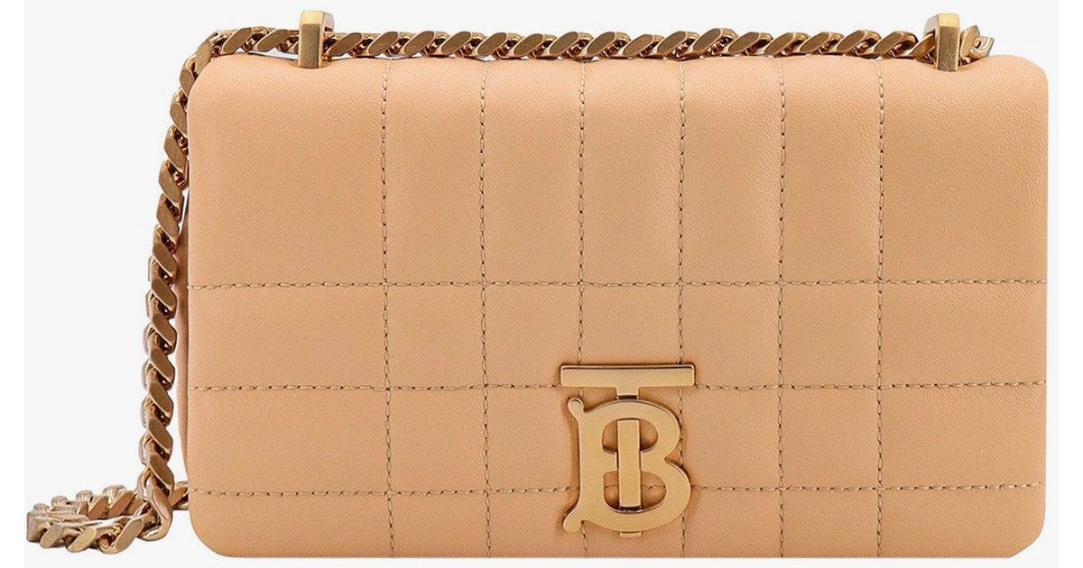 Burberry Leather Closure With Flap And Button Shoulder Bags in