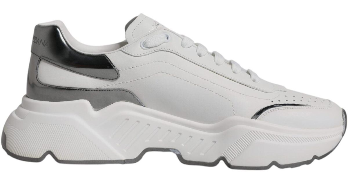 Dolce & Gabbana Pink Leather Daymaster Low Top Sneakers Shoes