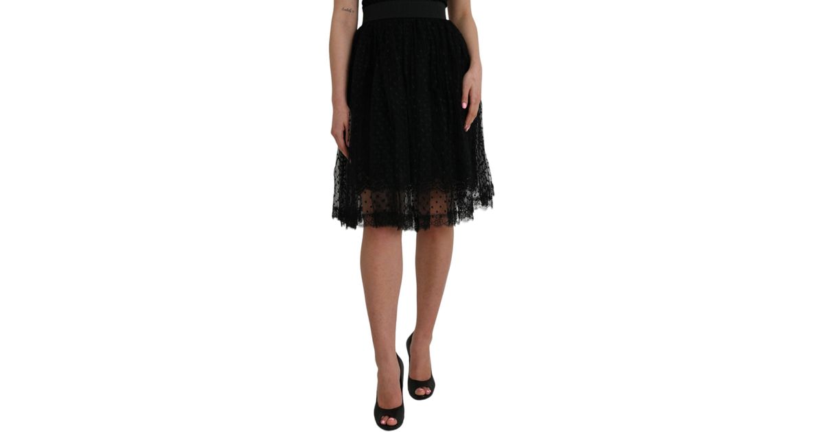 Black lace high waist skirt hot sale